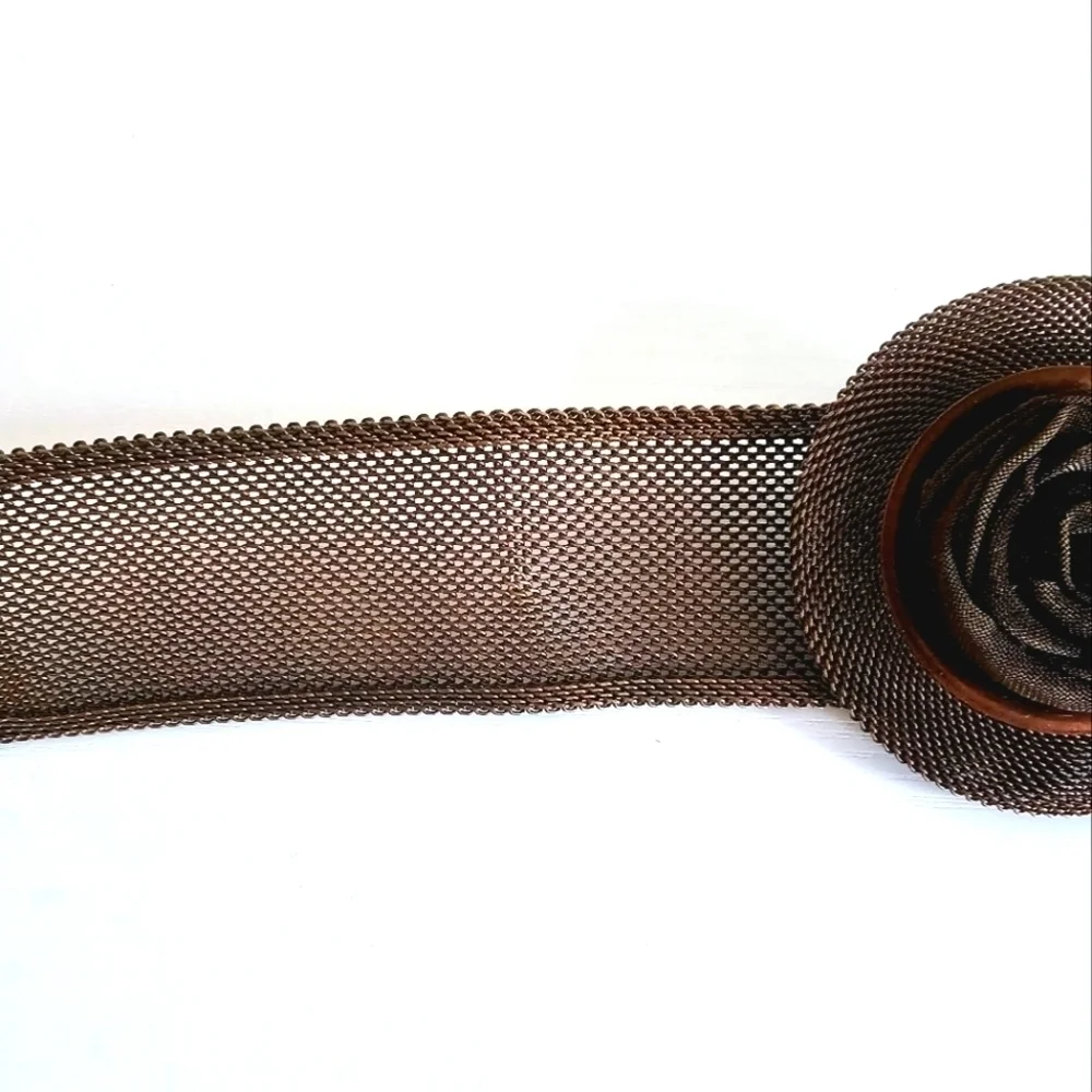 NWT Sara Canvender Meatalworks Handcrafted Bronze Flower Women's Belt Size 34